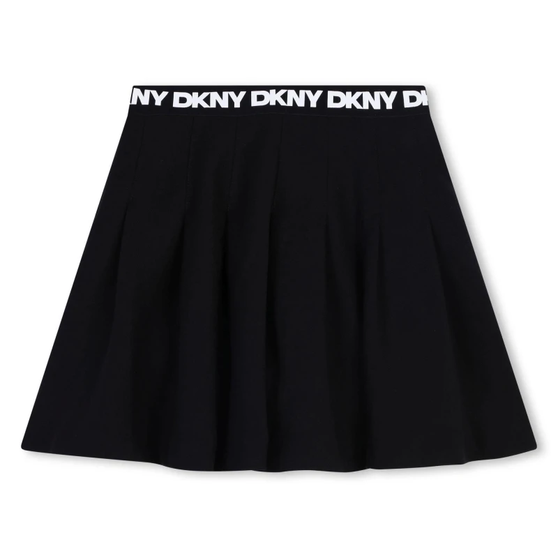 Image of DKNY Kids Logo Skater Mini Skirt Black 09B female 12Y