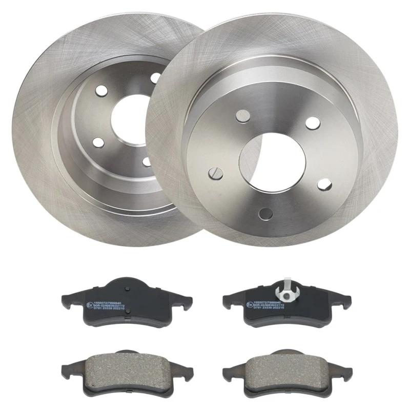 Image of RIDEX 3405B2325 Brake disc and pads set Rear Axle, Brake Disc Type: Solid, excl. wear warning contact Brake Set,disc brakes (3405)