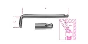 image of Beta Tools 97 BTX09 Ball Head Offset Torx Key Wrench T9 000970109