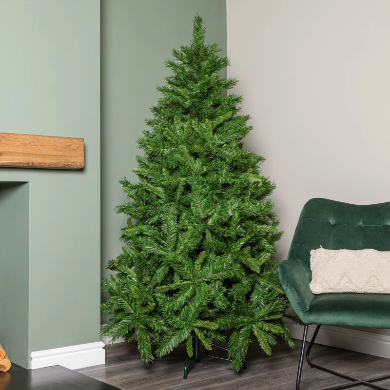 Image of Samuel Alexander 6ft (1.8m) Luxury Kateson Fir Christmas Tree in Green with 816 tips Green Unisex