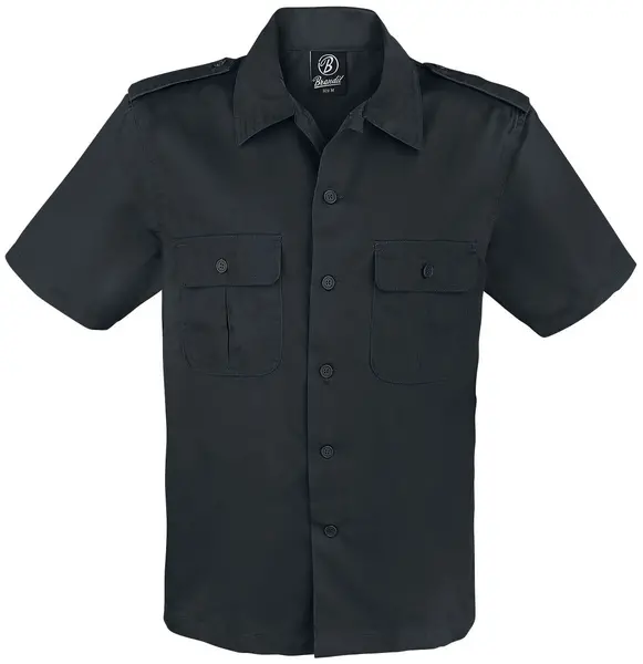 image of Brandit 1/2 Sleeve US Shirt Short-sleeved Shirt Black XL Men