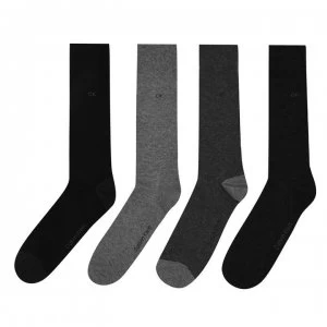 Image of Calvin Klein 4 Pack Plain Heel and Toe - Jet Black