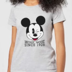 Image of Disney Mickey Mouse Since 1928 Womens T-Shirt - Grey - 3XL