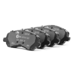 Image of ATE Brake pad set PEUGEOT,CITROEN,MITSUBISHI 13.0460-5760.2 05191231AA,068020494AB,068035576AA 5191231AA,68020494AB,68035576AA,K05191231AA,K68020494AB