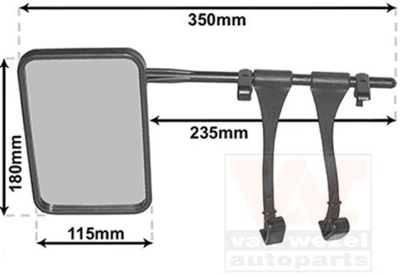Image of Wing mirror VAN WEZEL 6430