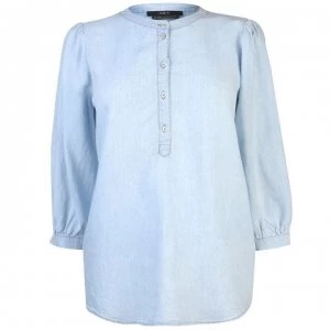 image of SET Womens Button Blouse - 5300 Blue DENIM