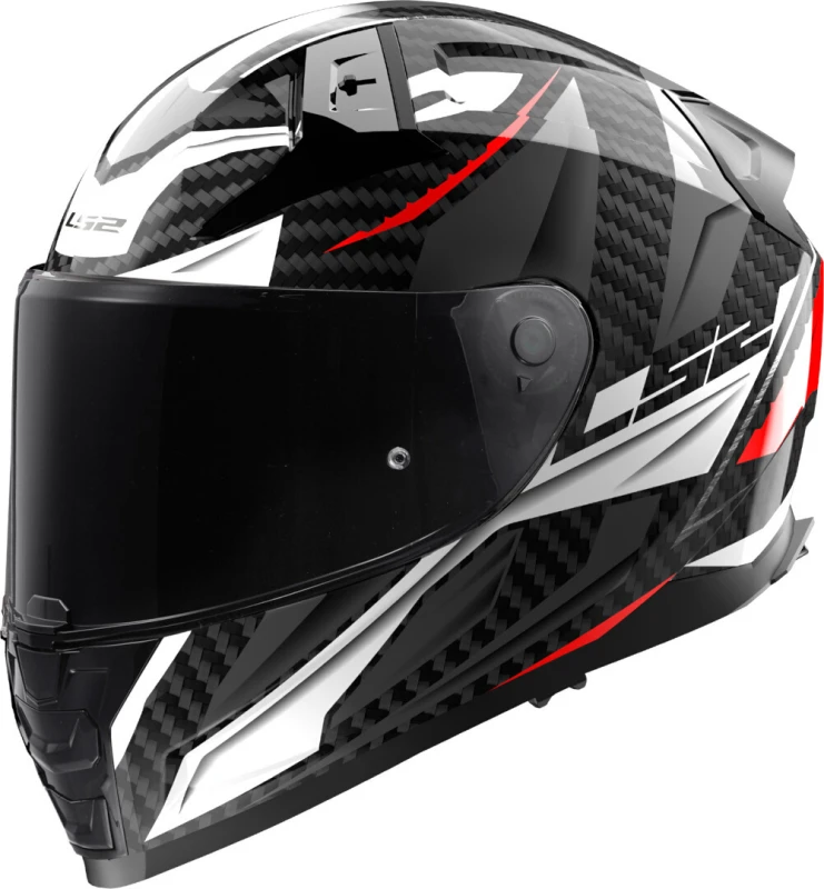 Image of LS2 FF811 Vector II Carbon Savage Helmet, white-carbon, Size M for Men