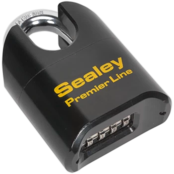 image of Sealey Steel Combination Padlock Shrouded Shackle 62mm Standard