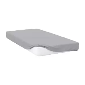 Image of Belledorm Cotton Sateen 1000 Thread Count Extra Deep Fitted Sheet (Single) (Platinum)