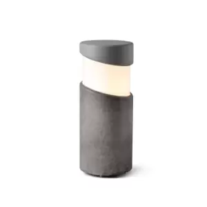 image of Block Outdoor Bollard Pedestal Light Concrete 1x E27 IP65