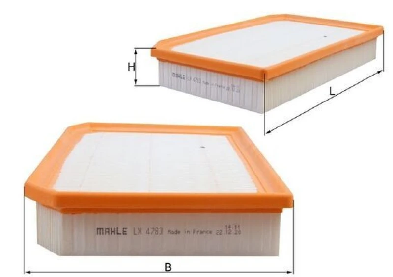 Image of Air filter MAHLE LX 4783