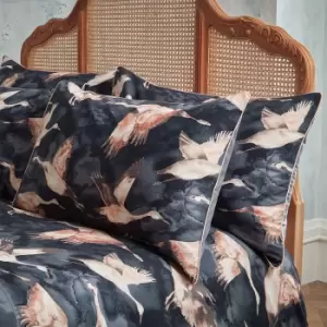 Image of Flyway Exotic Piped Pillowcase Pair Ink