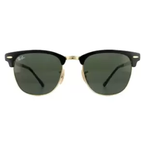 image of Round Gold Top On Black Green Clubmaster Metal RB3716 Sunglasses