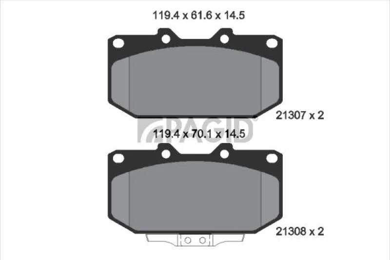 Image of Brake pad set PAGID T3055N