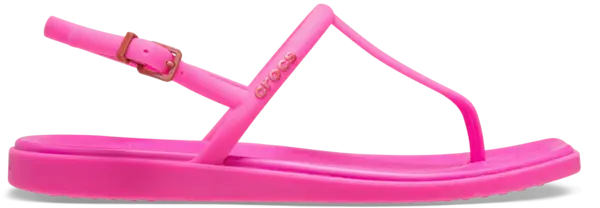 Image of Crocs Women Miami Thong Flips Pink Crush 8