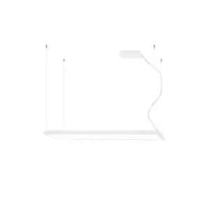 Image of Tuula Integrated LED Rectangle Pendant Ceiling Light, White, 4000K, 8096lm
