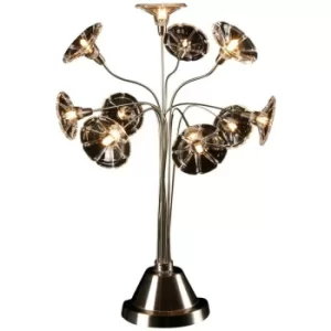 image of Linea Verdace Petflow Table Lamp Satin Nickel