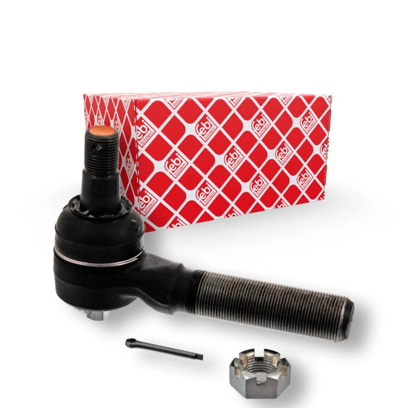 Image of FEBI BILSTEIN 43200 Track rod end ProKit Front Axle Left, with crown nut and split pin Tie Rod End (914)