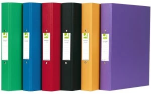 image of Q-Connect 2-Ring Binder A4 Polypropylene Assorted Pk 10