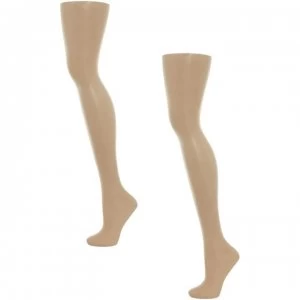 image of Wolford 8 denier 2 per pack tights - Sand