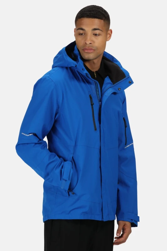 Image of Regatta Regatta Men X-Pro Exosphere Waterproof Shell Jacket in Mid Blue Size: Small Mid Blue S Male 5051522831349
