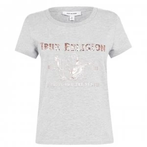 Image of True Religion Buddha T Shirt - Grey Marl