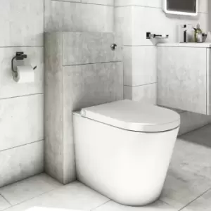 Image of 500mm Concrete Effect Back to Wall Toilet Unit Only - Sion