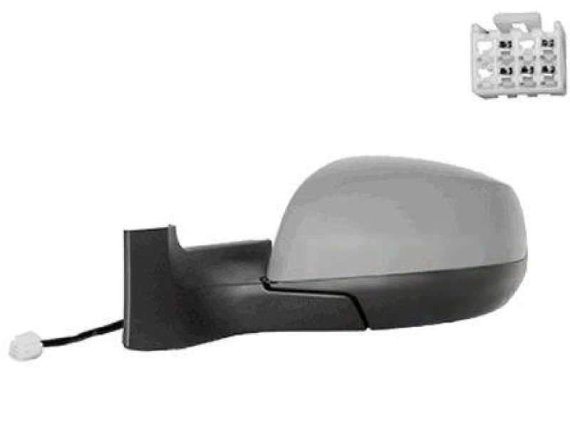 Image of VAN WEZEL 3702817 Wing mirror * HAGUS * Left, Heatable, primed Outside Mirror (50)