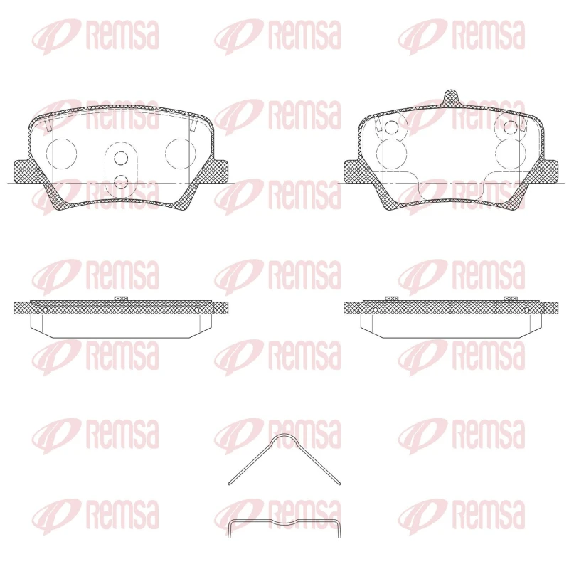 Image of REMSA Brake pad set REMSA 1819.00