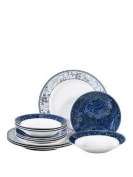 image of Waterside Midnight Garden 12 Piece Dinner Set