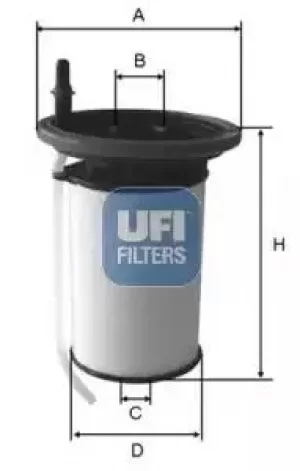 Image of 26.052.00 UFI Fuel Filter