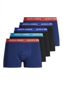 Image of Jack & Jones Jaclee Trunks 5 Pack - Multi, Size L, Men