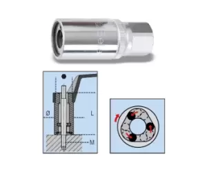 image of Beta Tools 1433 Roller Stud Extractor 1/2" Sq Dr M10 014330010