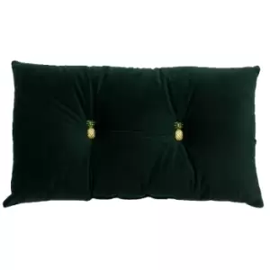 image of Pineapple Velvet Cushion Emerald Green