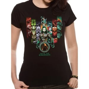 Image of Aquaman Movie - Unite The Kingdoms Mens X-Large T-Shirt - Black