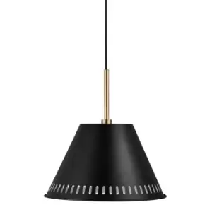 image of Pine Dome Pendant Ceiling Light Black, E27