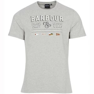 Image of Barbour Mens Rope Tee Grey Marl XXL