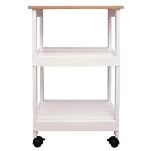 Image of Catskill by Eddingtons 2 Shelf Kitchen Trolley White