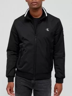 image of Calvin Klein Jeans Ck Jeans Harrington Padded Jacket, Black Size M Men