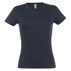 Image of SOLS Womens/Ladies Miss Short Sleeve T-Shirt (M) (Navy)