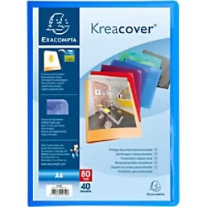 image of KreaCover Display Book PP A4, 40 Pkts, Assorted, Pack of 12