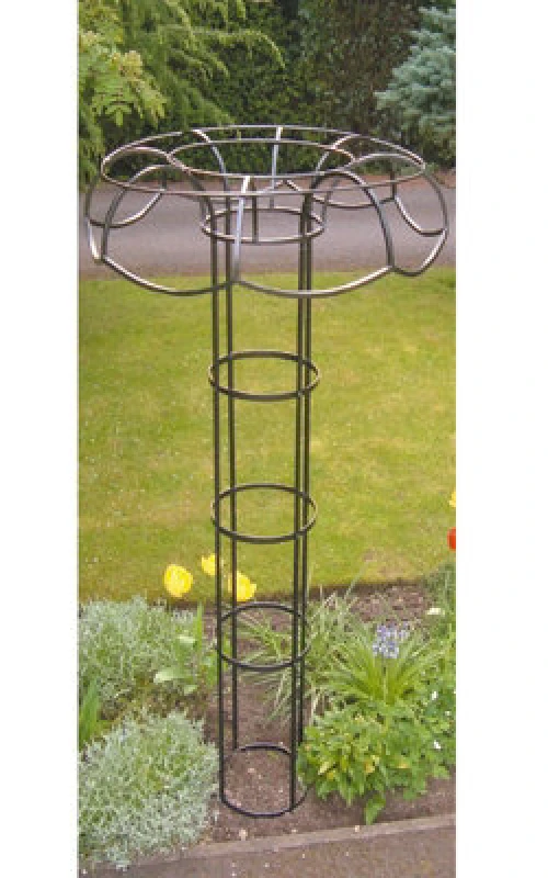 Image of Poppy Forge Large Tuteur Plant Border Support - Steel - L35.7 X W109 X H195cm - Black