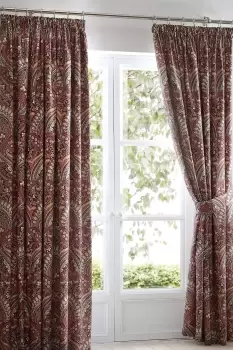 Image of 'Palais' Pair of Pencil Pleat Curtains With Tie-Backs