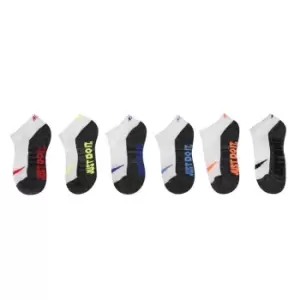 image of Nike 6 Pack of Just Do It No Show Socks - White