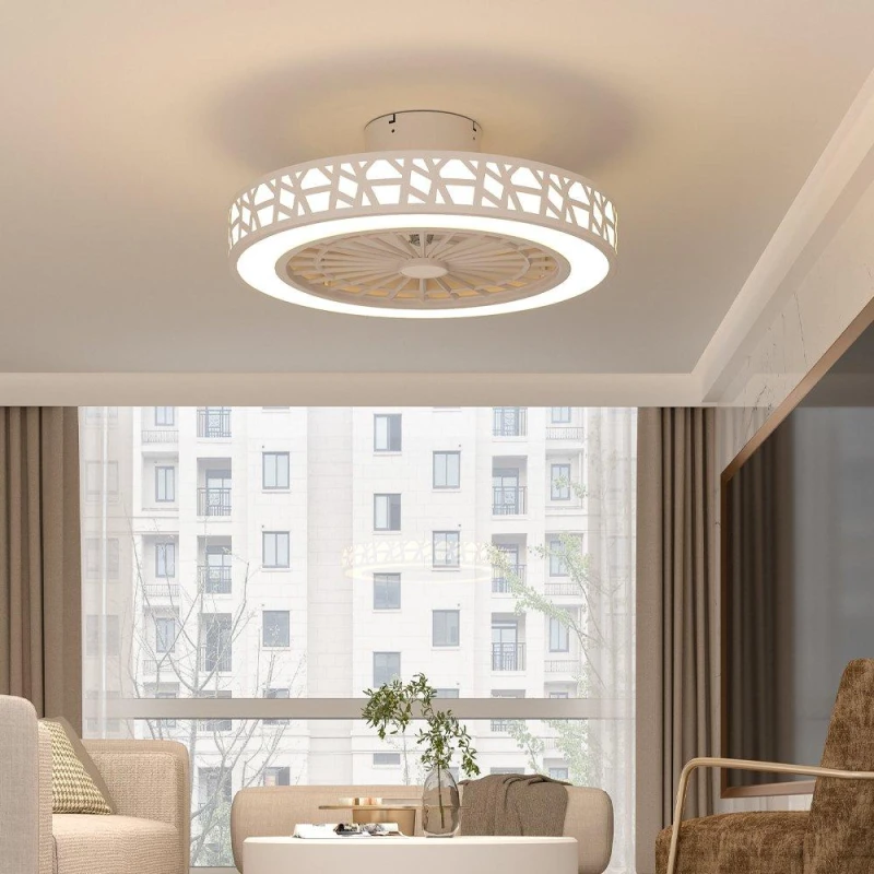 Image of Kabinet UK Round Acrylic Ceiling Mount LED Fan Light White unisex One size