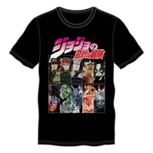 Image of Jojo's Bizarre Adventure T-Shirt Character Grid Size L
