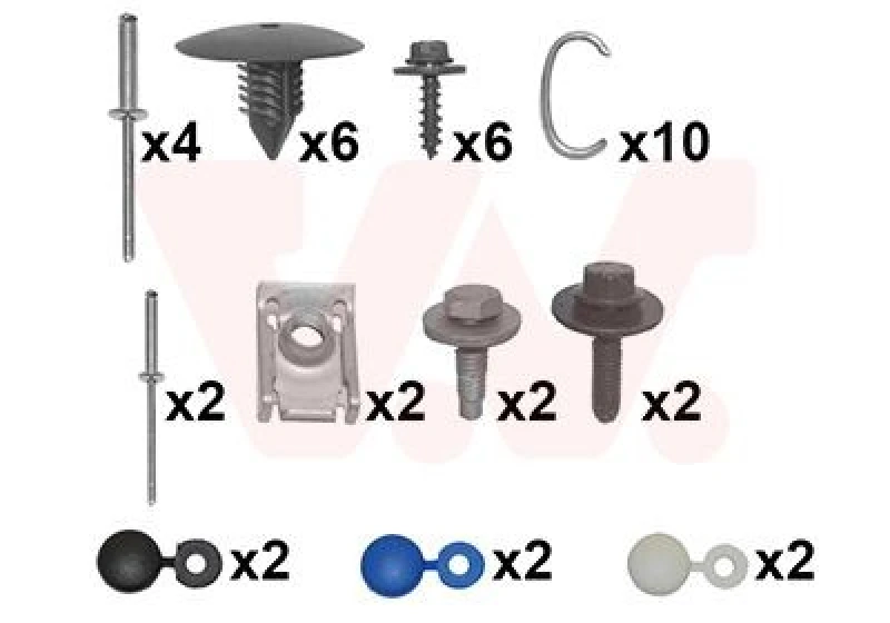 Image of VAN WEZEL Mounting Kit, bumper VAN WEZEL 4380794