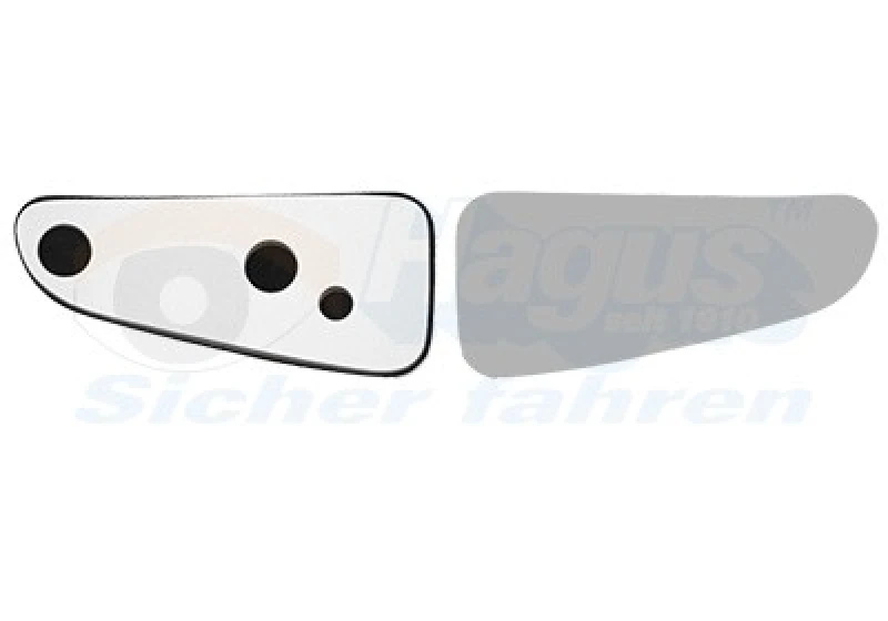 Image of VAN WEZEL Wing mirror glass VAN WEZEL 1989834