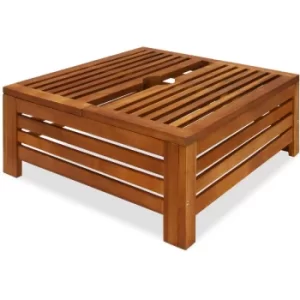 Image of Wooden Parasol Stand Base Cover Acacia Wood Square Natural
