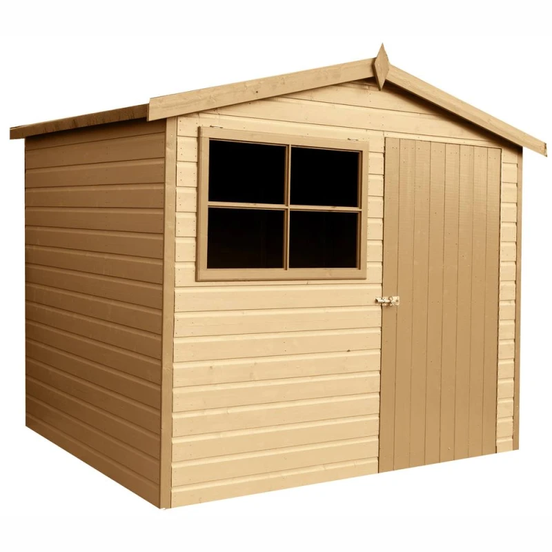 Image of Shires Wroxham Handmade Garden Shed Approx 10 x 6 Feet Style C in Brown Brown Unisex